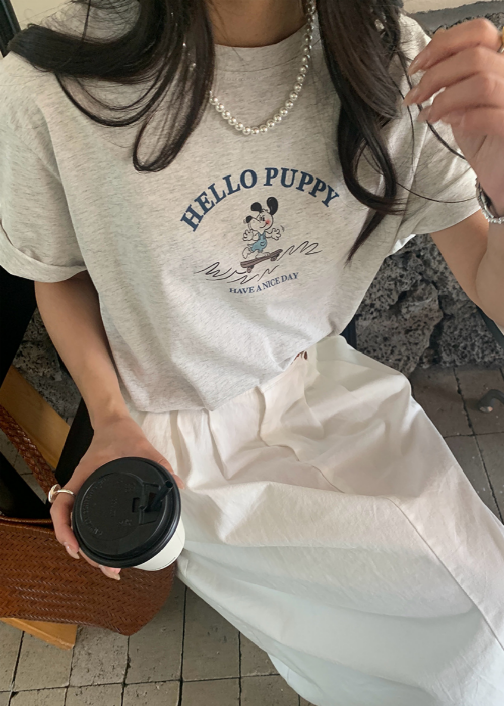 ラウンドネック半袖プリントTシャツ | 詳細画像13