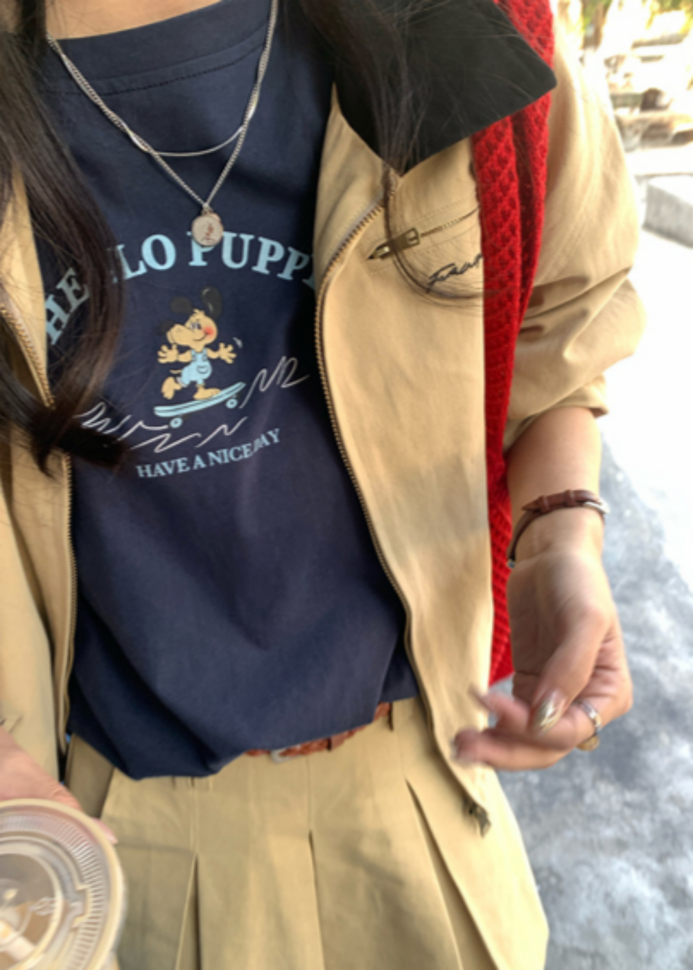 ラウンドネック半袖プリントTシャツ | 詳細画像11