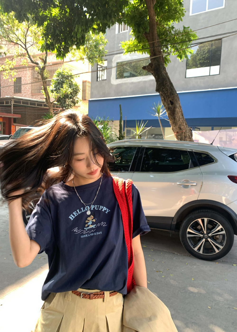 ラウンドネック半袖プリントTシャツ | 詳細画像9