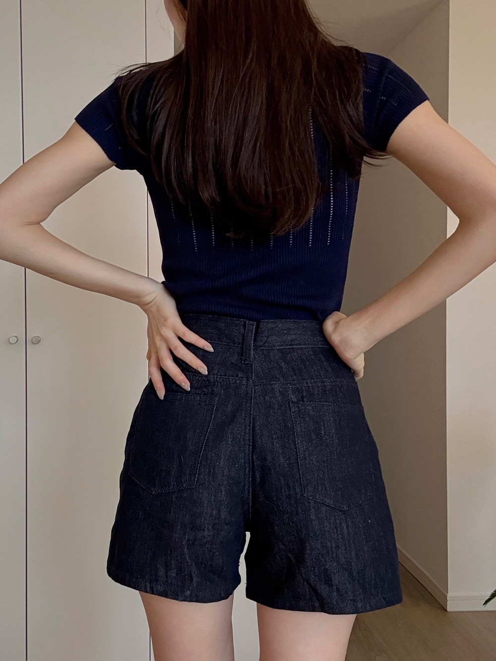ハイウエストデニムショートパンツ | 詳細画像5