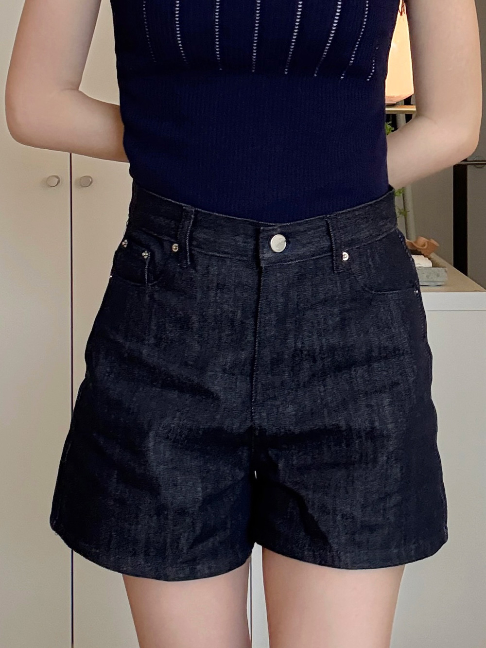 ハイウエストデニムショートパンツ | 詳細画像10