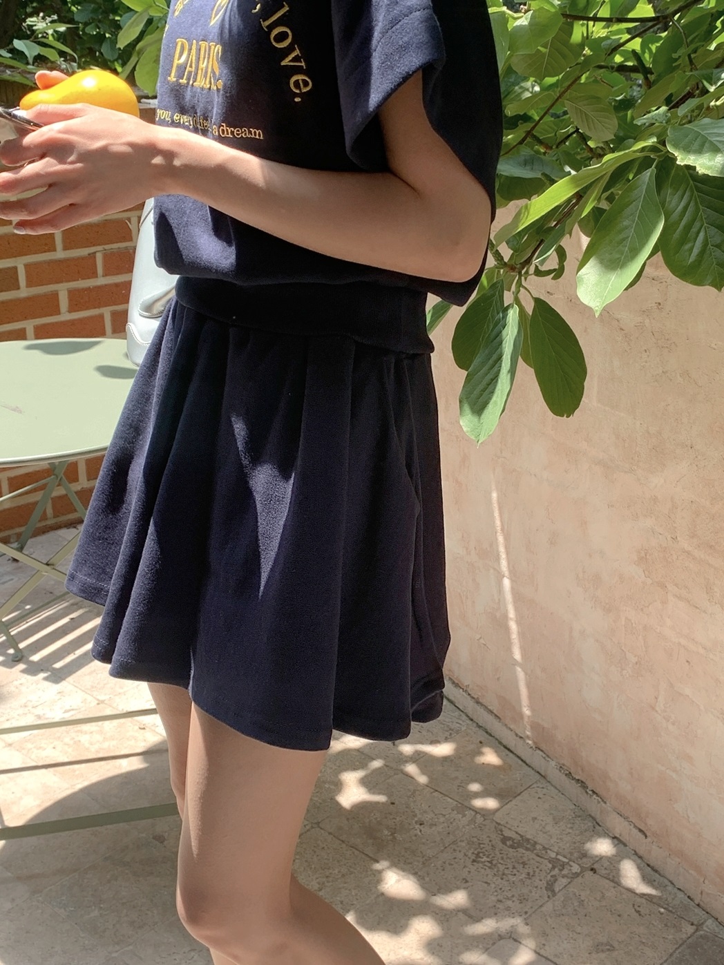 ウエストゴムドルマン半袖レタリングセットアップTシャツショートパンツ | 詳細画像5