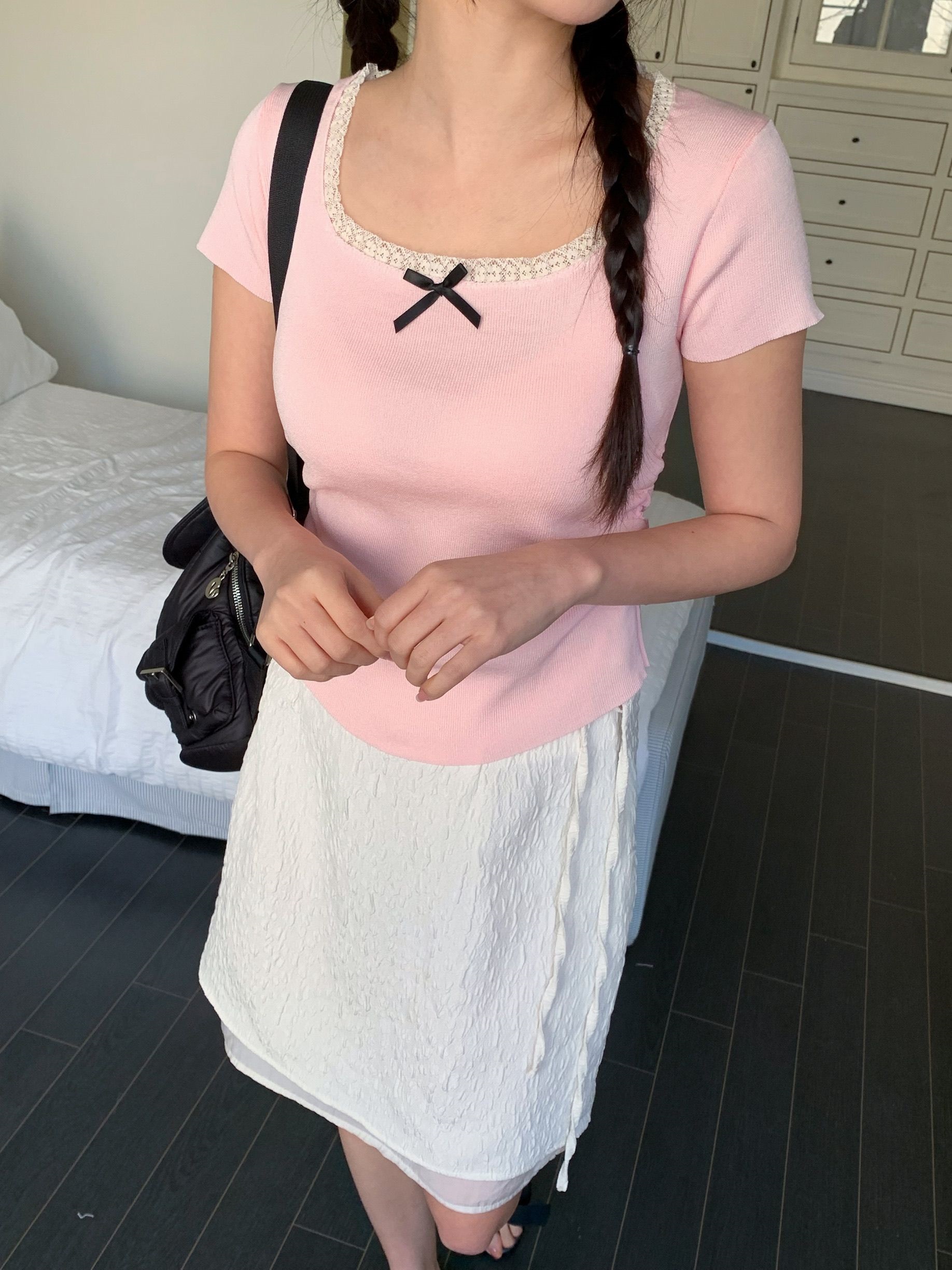 ニットスリム半袖Tシャツ | 詳細画像6