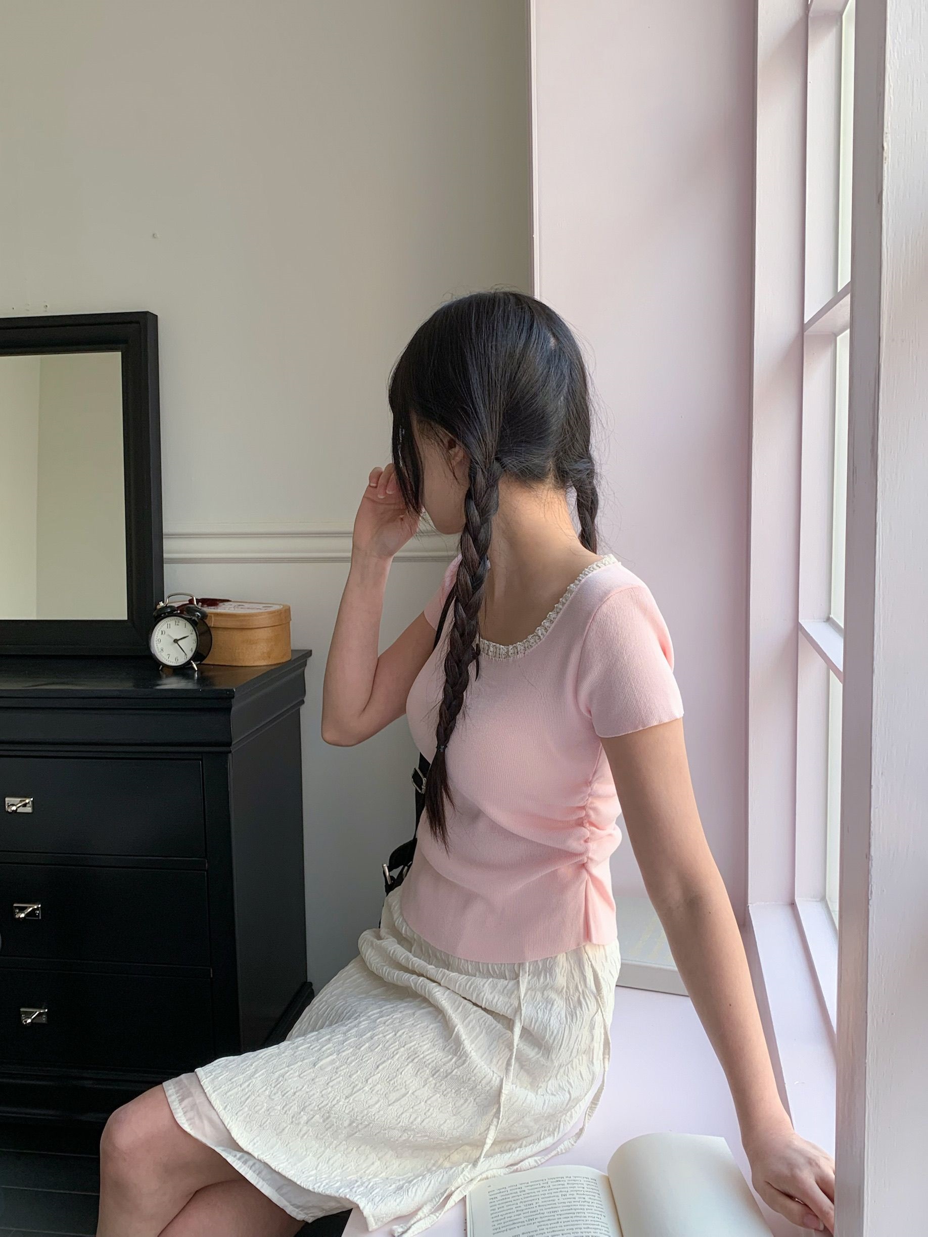 ニットスリム半袖Tシャツ | 詳細画像9