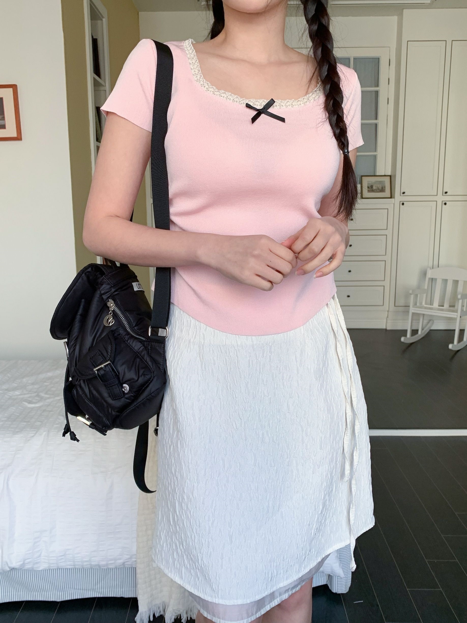 ニットスリム半袖Tシャツ | 詳細画像18
