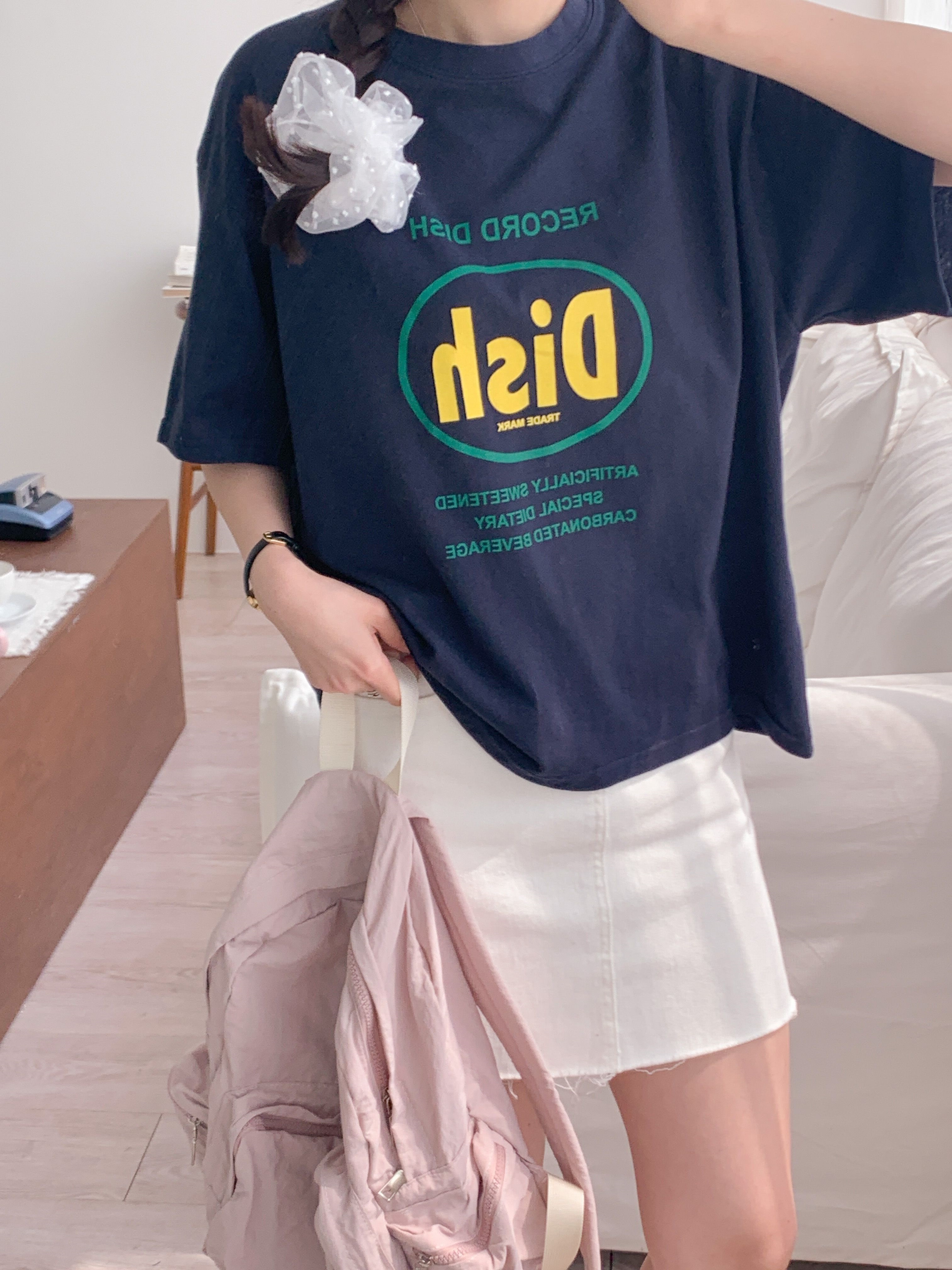 ラウンドネック半袖ロゴTシャツ | 詳細画像7
