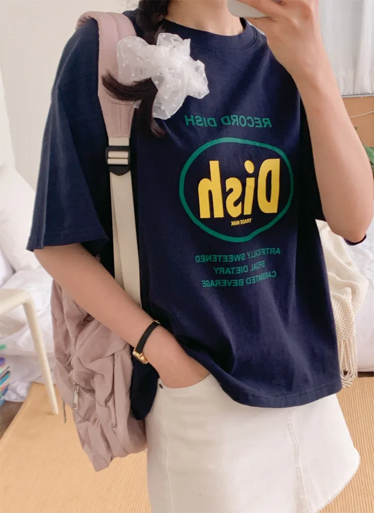 ラウンドネック半袖ロゴTシャツ | 詳細画像1