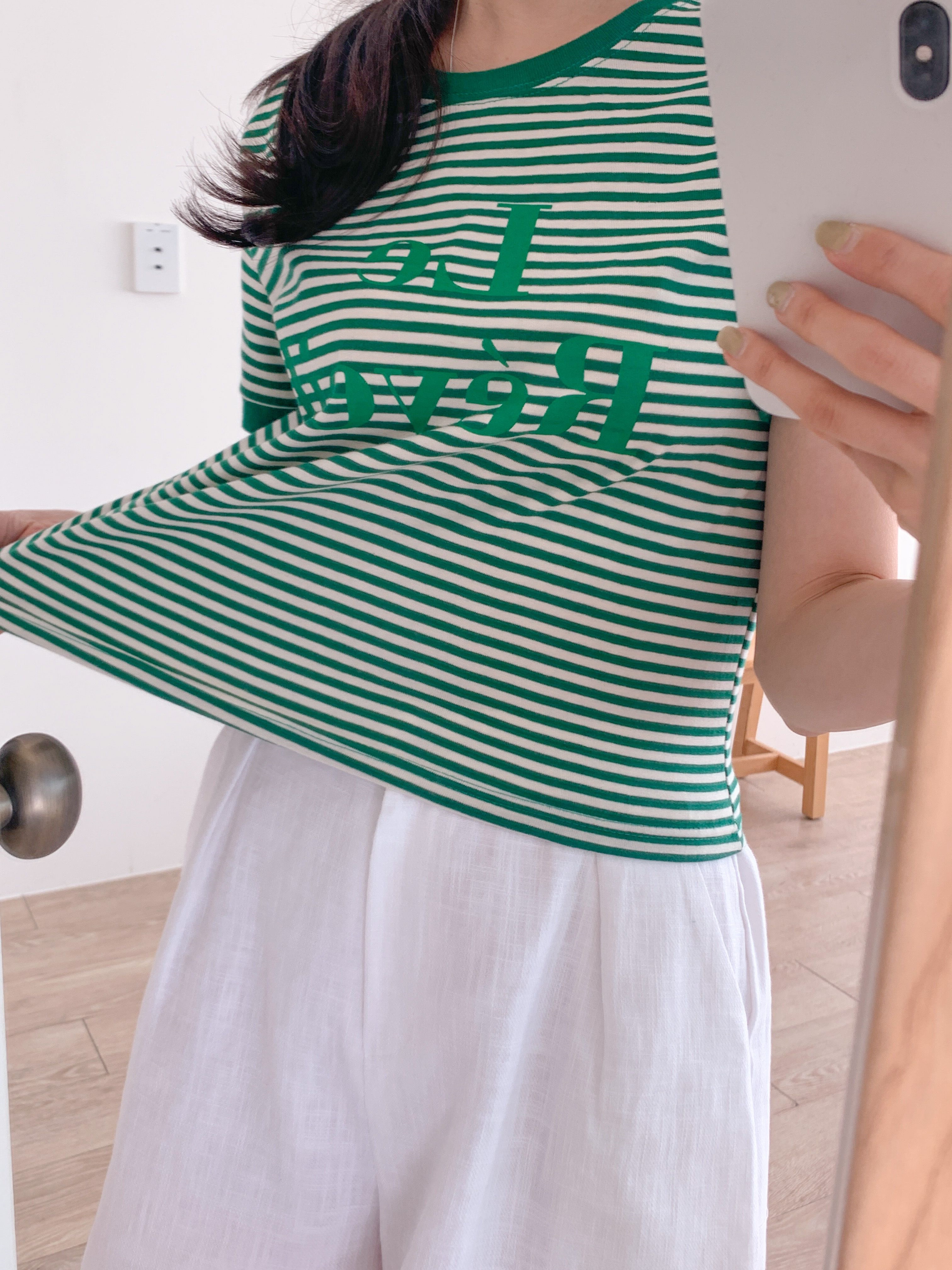 ラウンドネック半袖ボーダーTシャツ | 詳細画像11