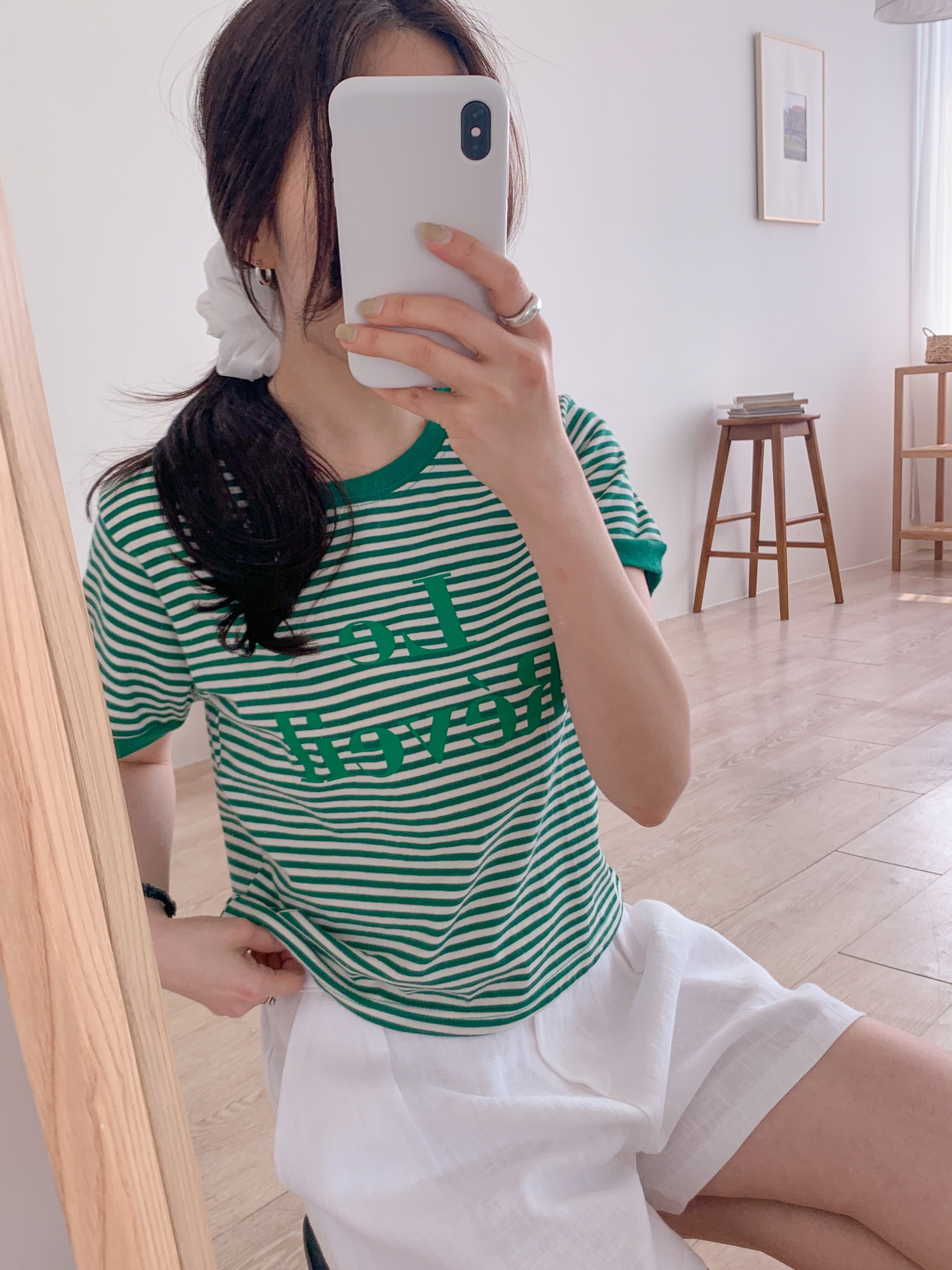 ラウンドネック半袖ボーダーTシャツ | 詳細画像17