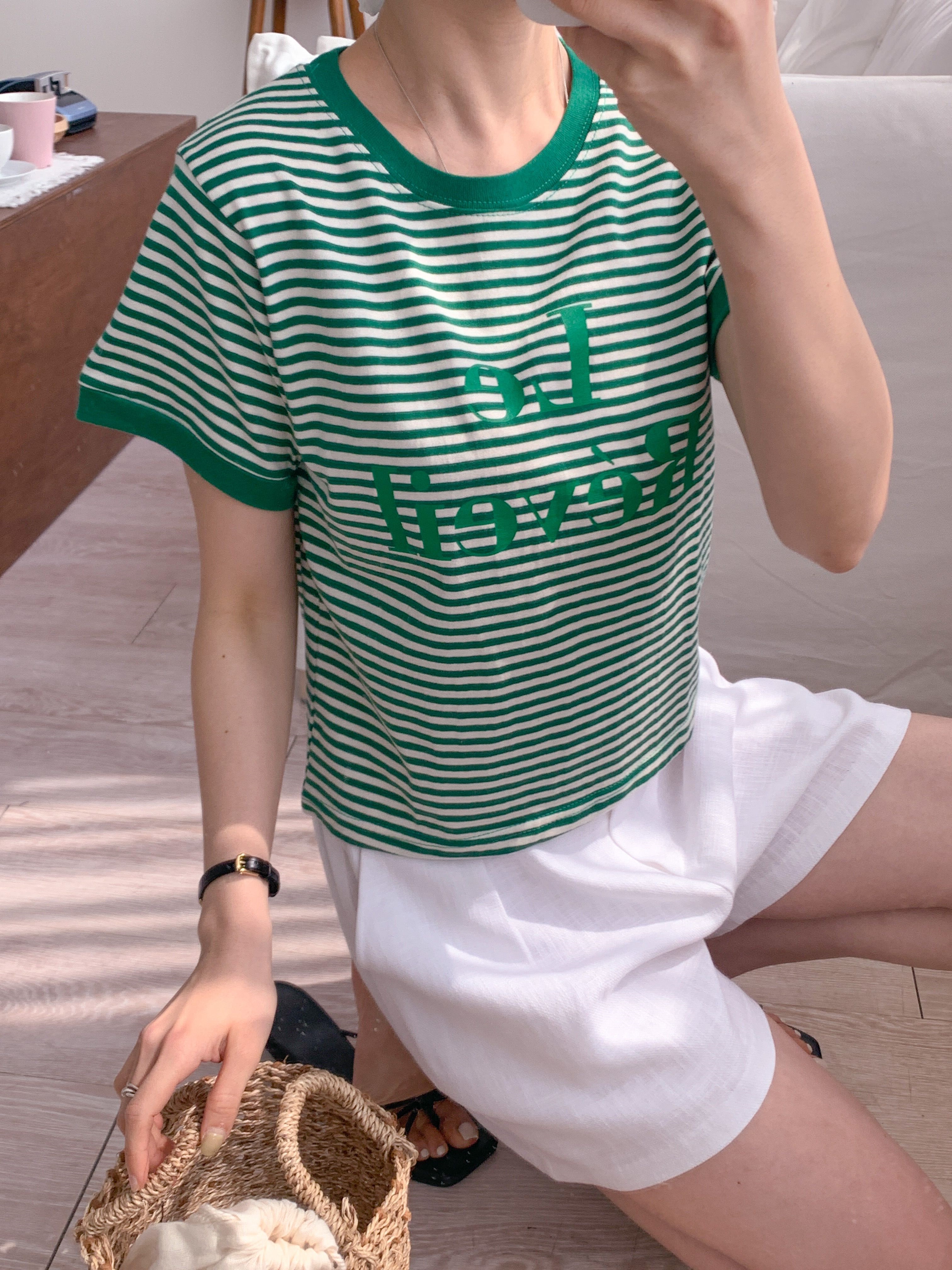 ラウンドネック半袖ボーダーTシャツ | 詳細画像20