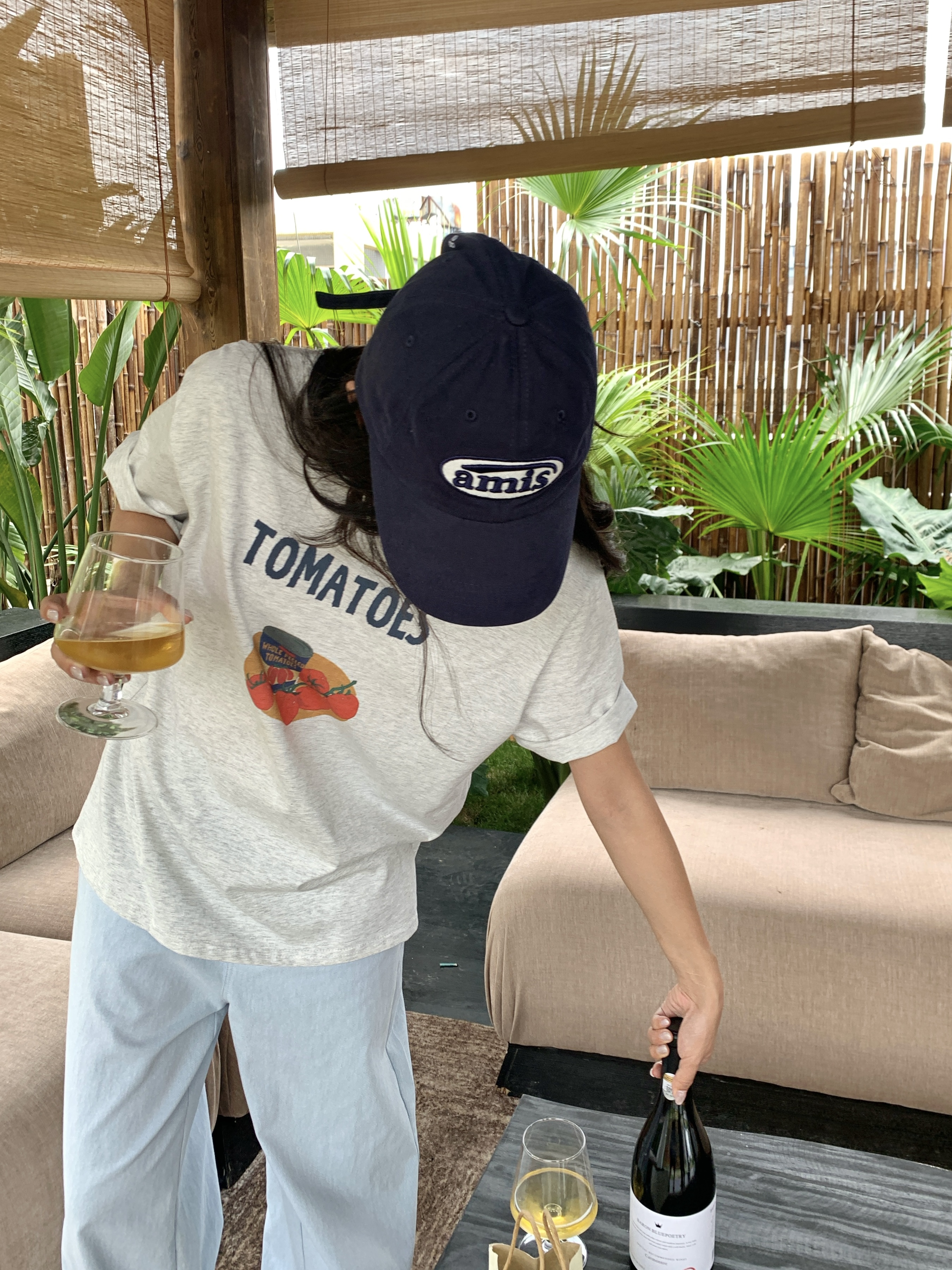 配色ルーズ半袖プリントTシャツ | 詳細画像5