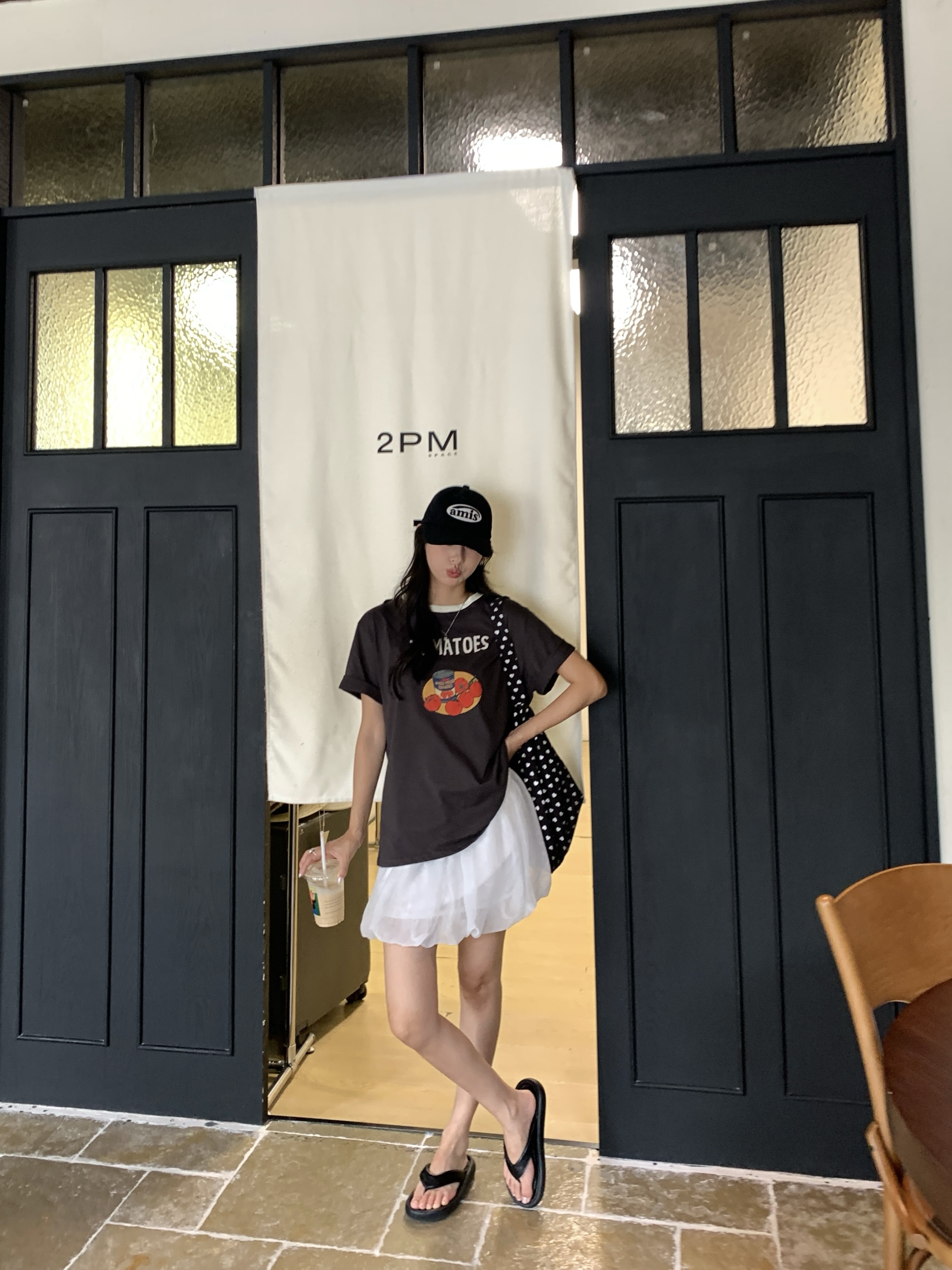 配色ルーズ半袖プリントTシャツ | 詳細画像17