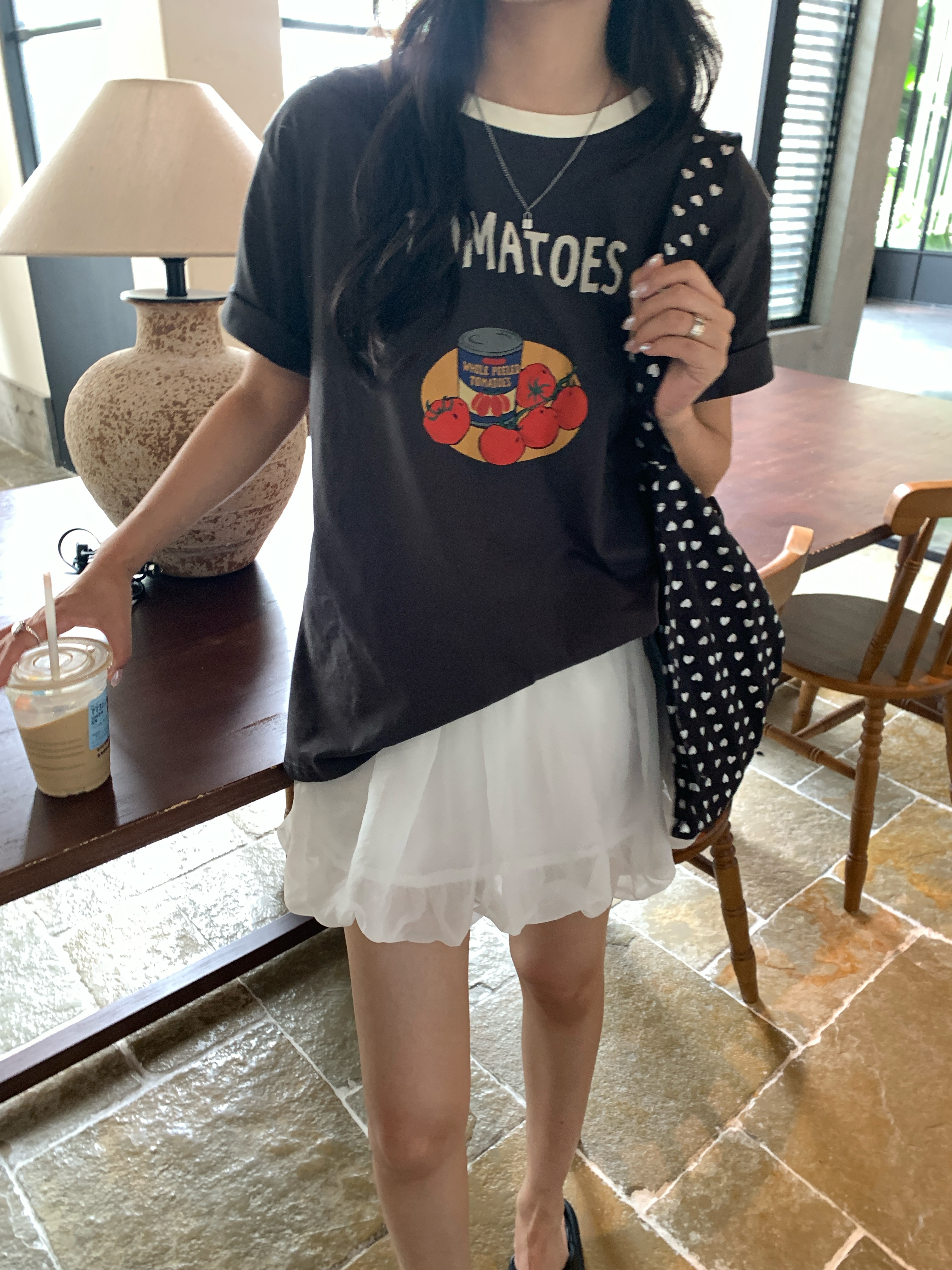 配色ルーズ半袖プリントTシャツ | 詳細画像15