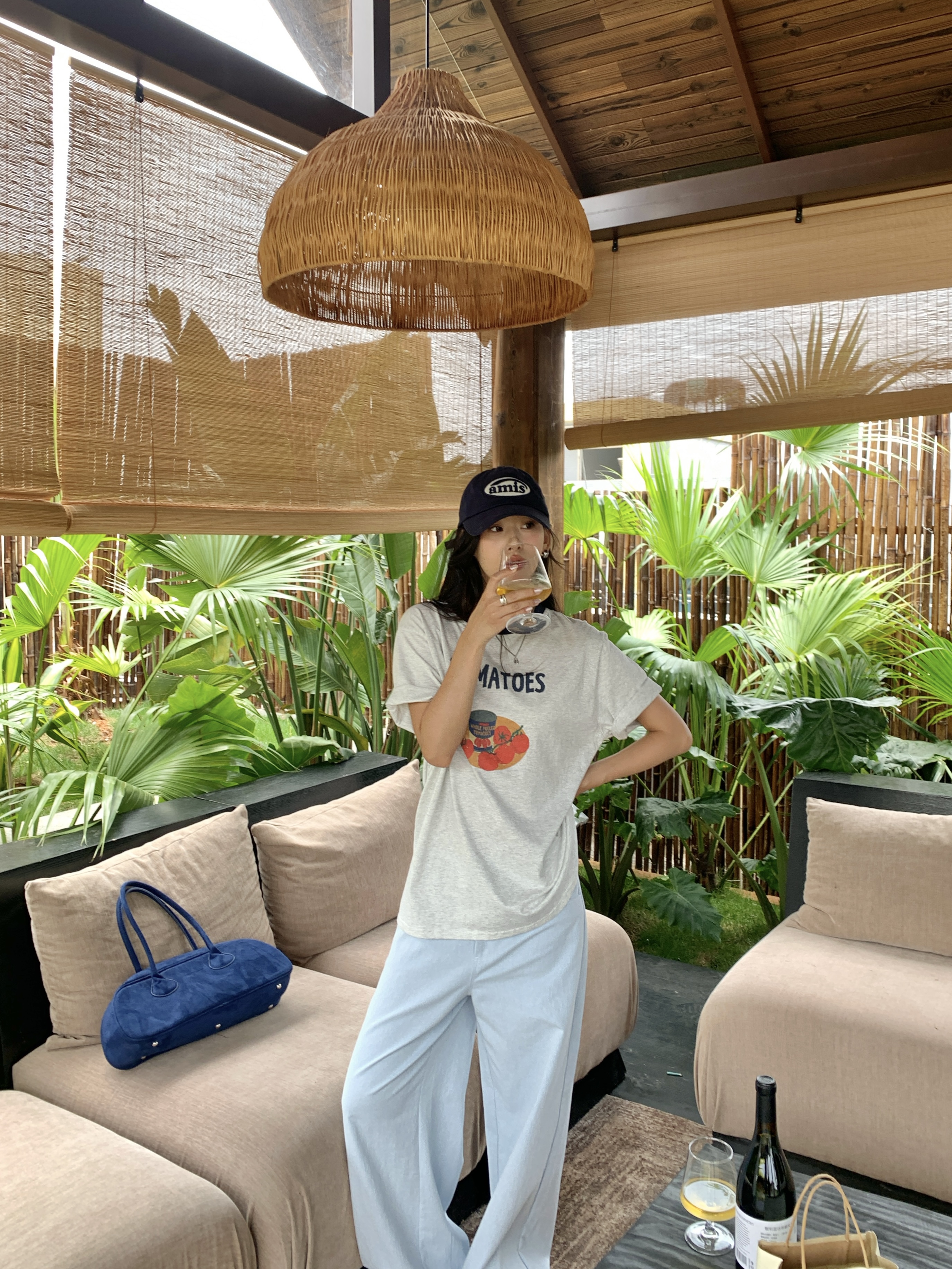 配色ルーズ半袖プリントTシャツ | 詳細画像9