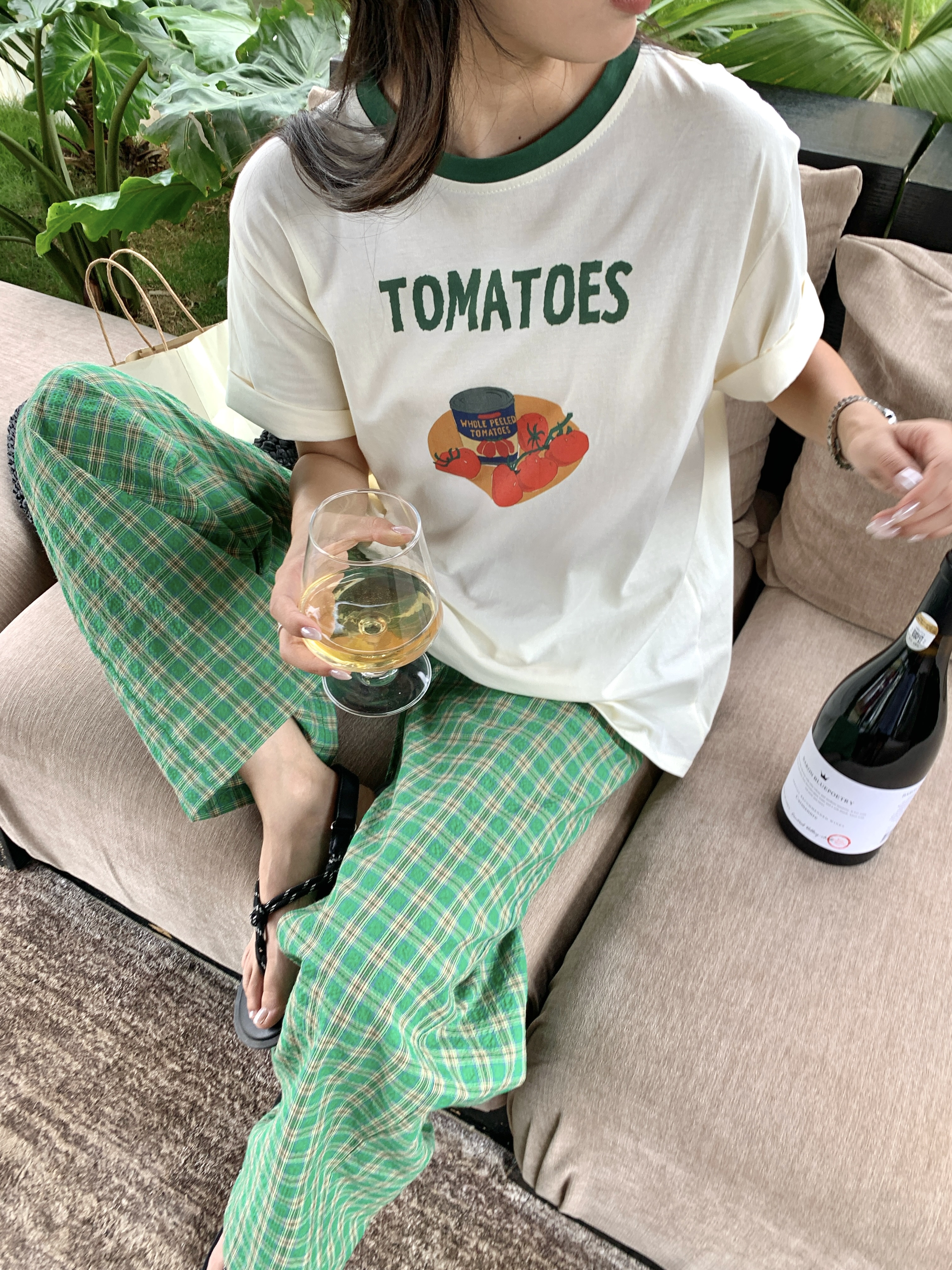 配色ルーズ半袖プリントTシャツ | 詳細画像26