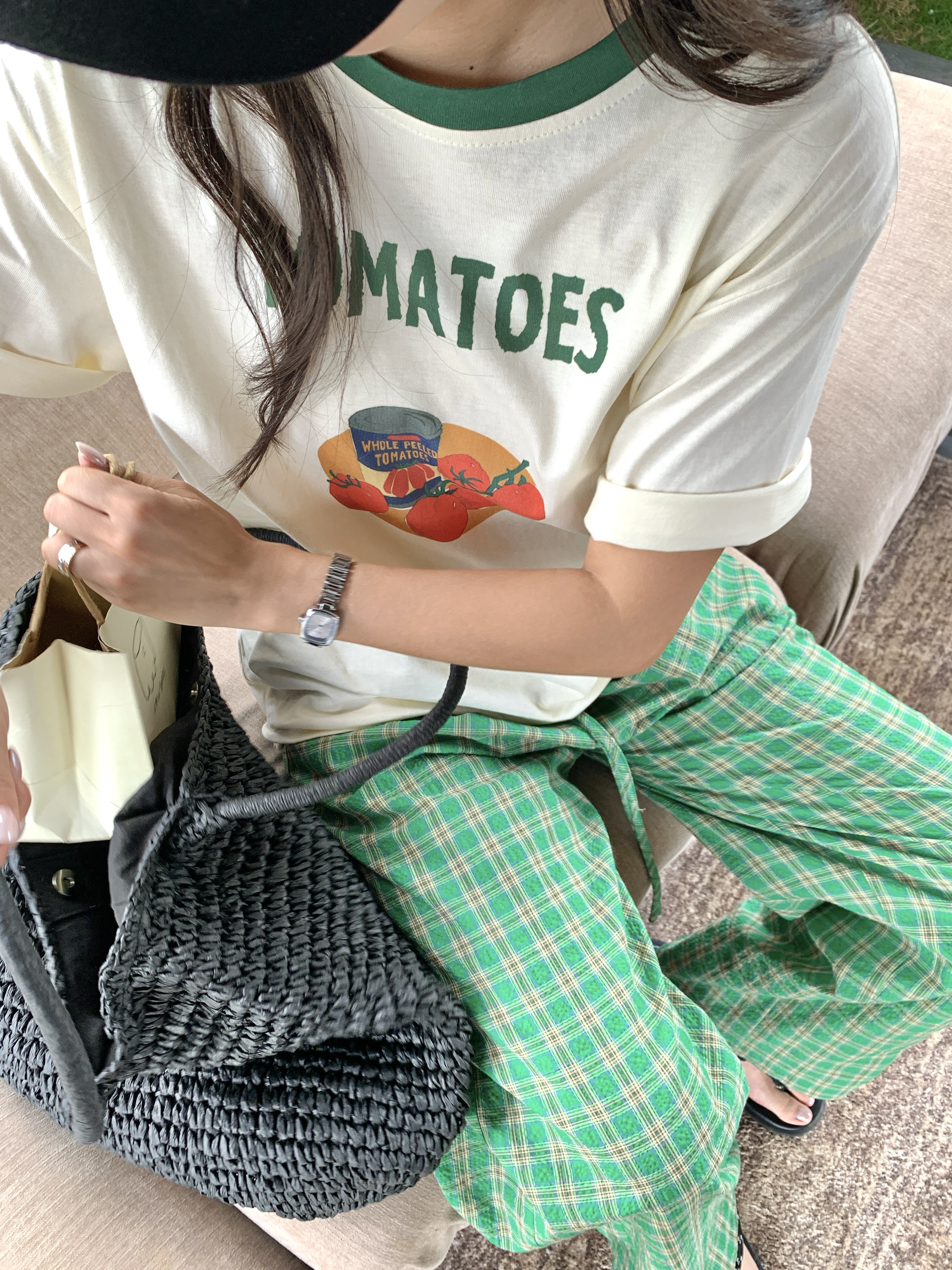 配色ルーズ半袖プリントTシャツ | 詳細画像27