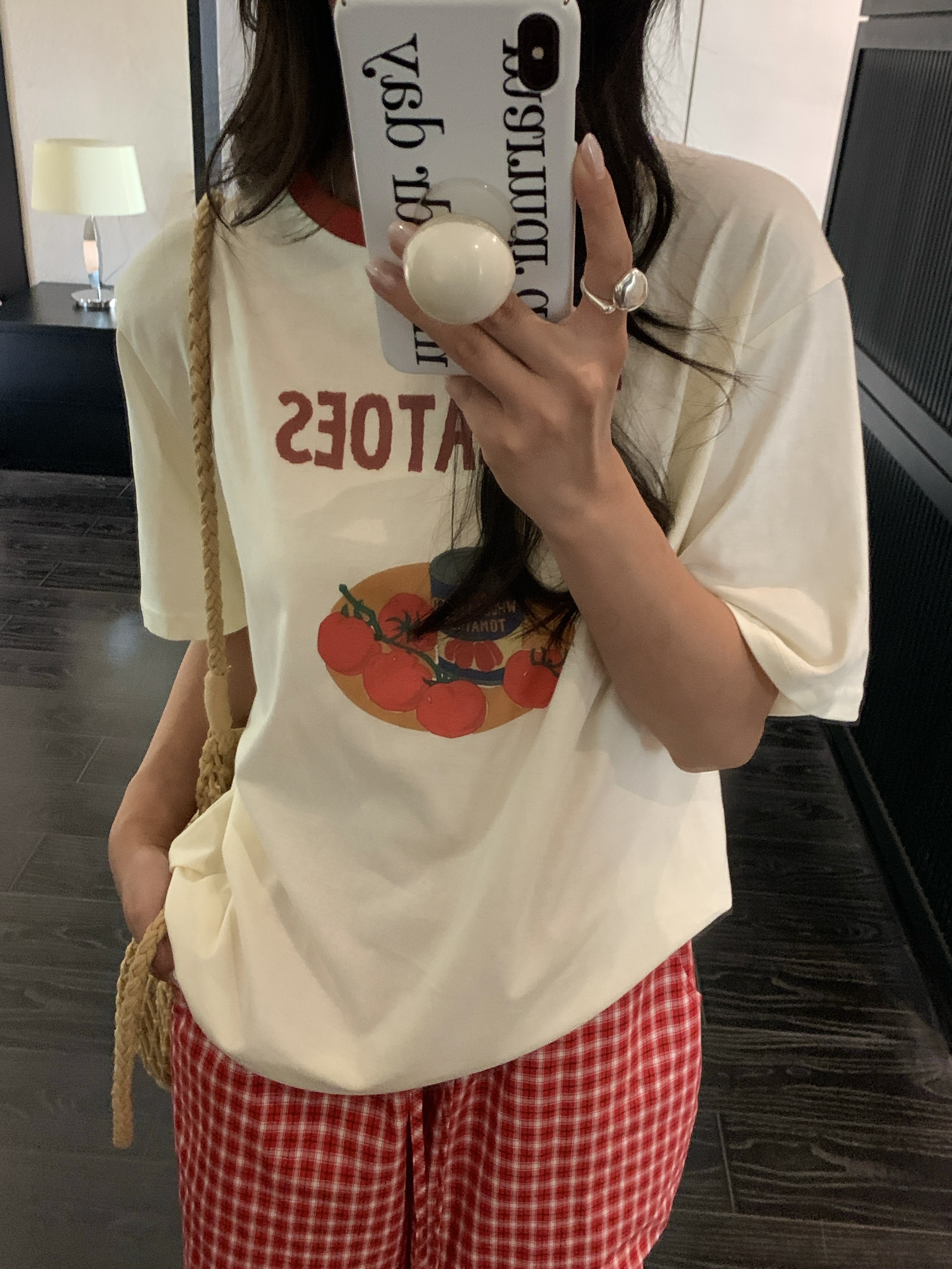 配色ルーズ半袖プリントTシャツ | 詳細画像18