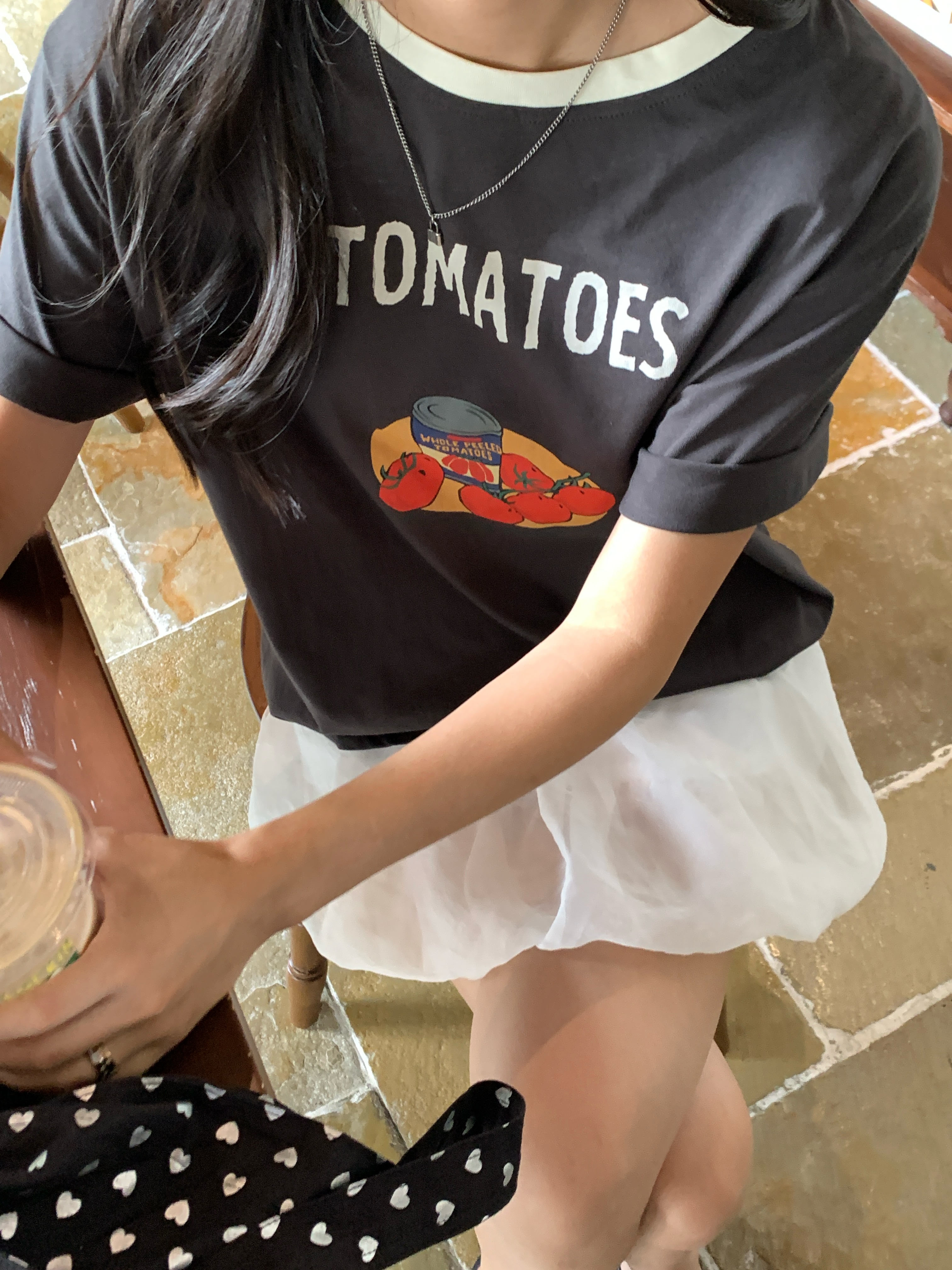 配色ルーズ半袖プリントTシャツ | 詳細画像14