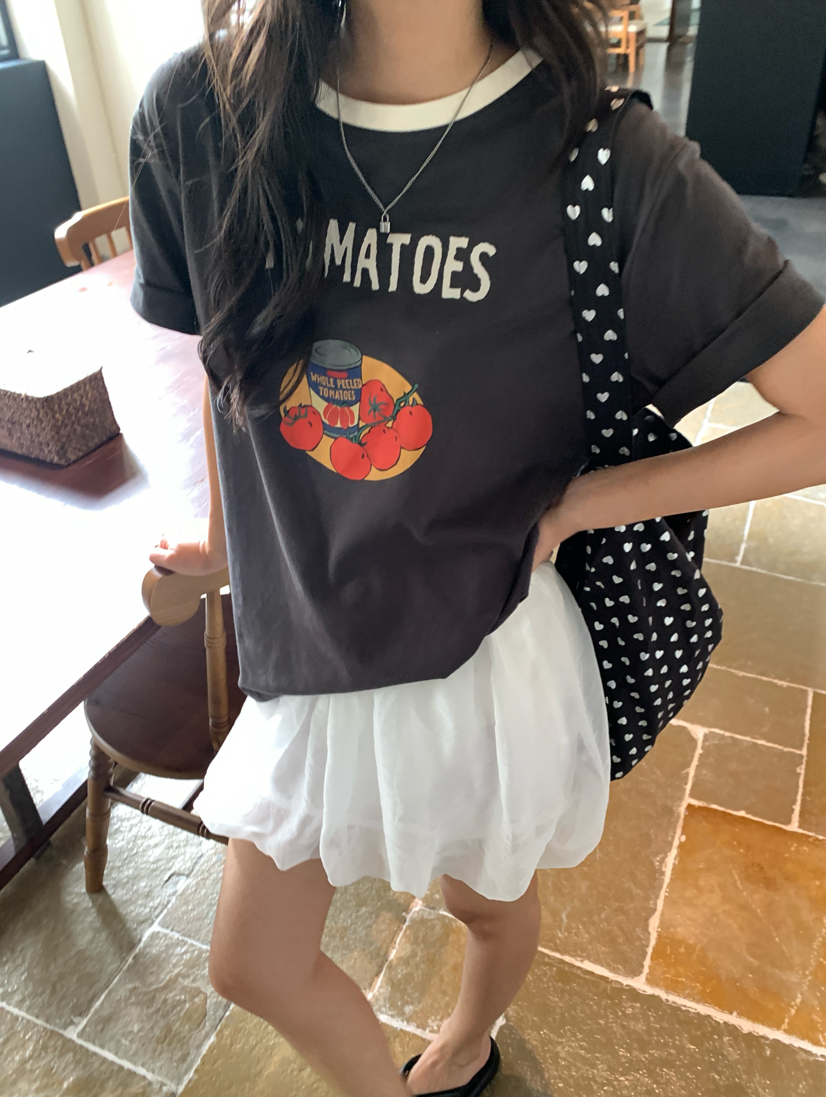 配色ルーズ半袖プリントTシャツ | 詳細画像12