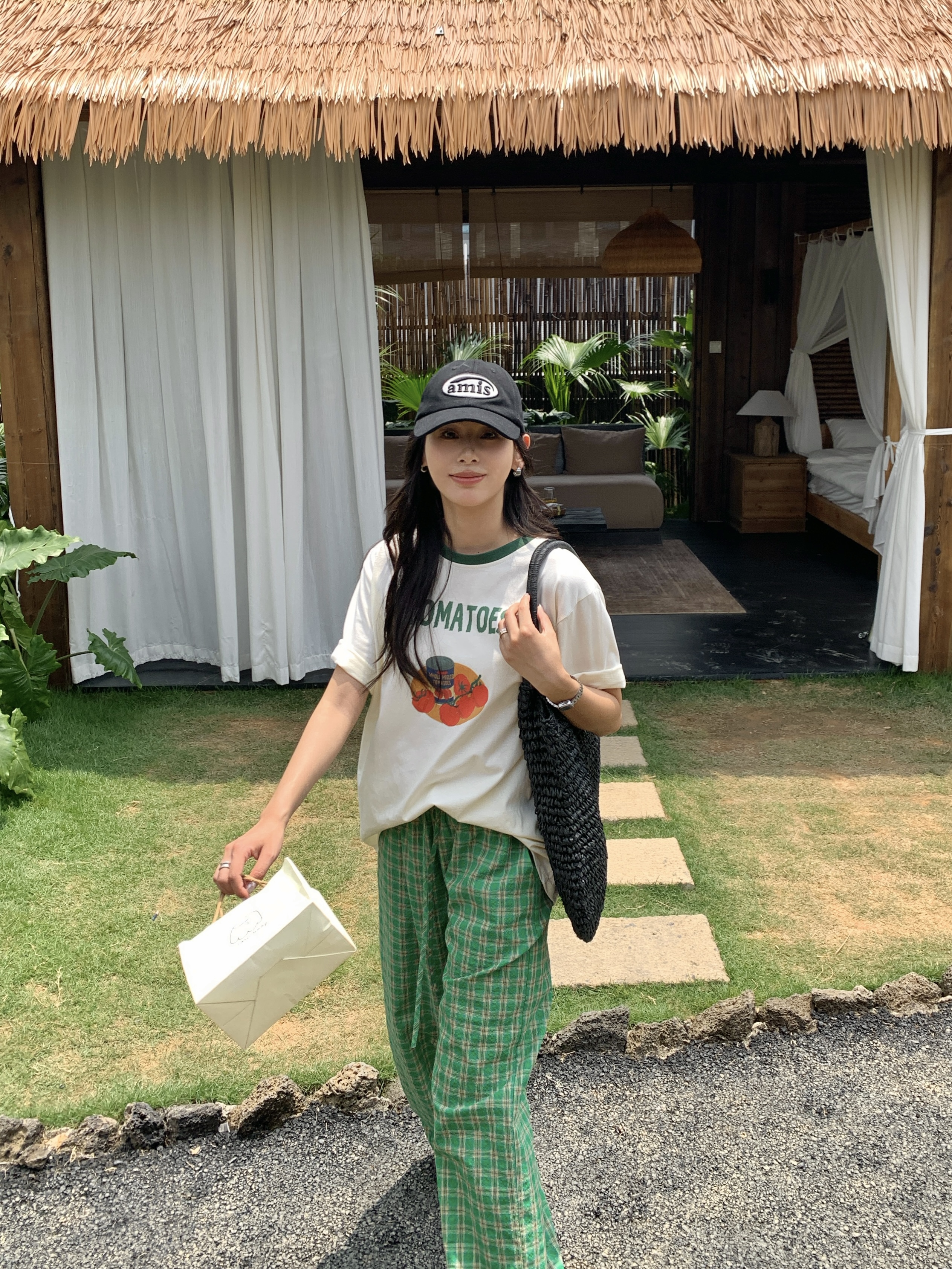 配色ルーズ半袖プリントTシャツ | 詳細画像24