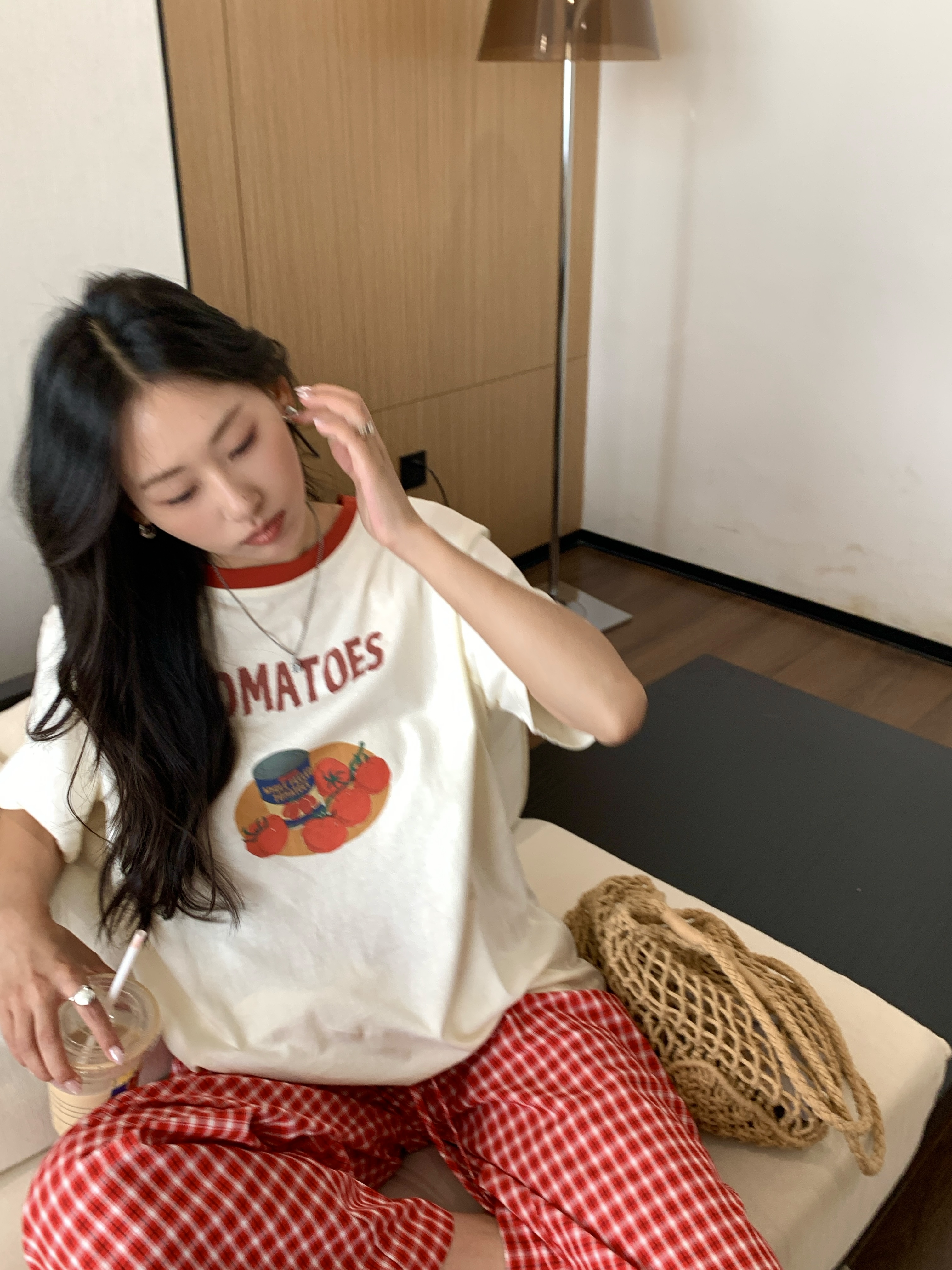 配色ルーズ半袖プリントTシャツ | 詳細画像21