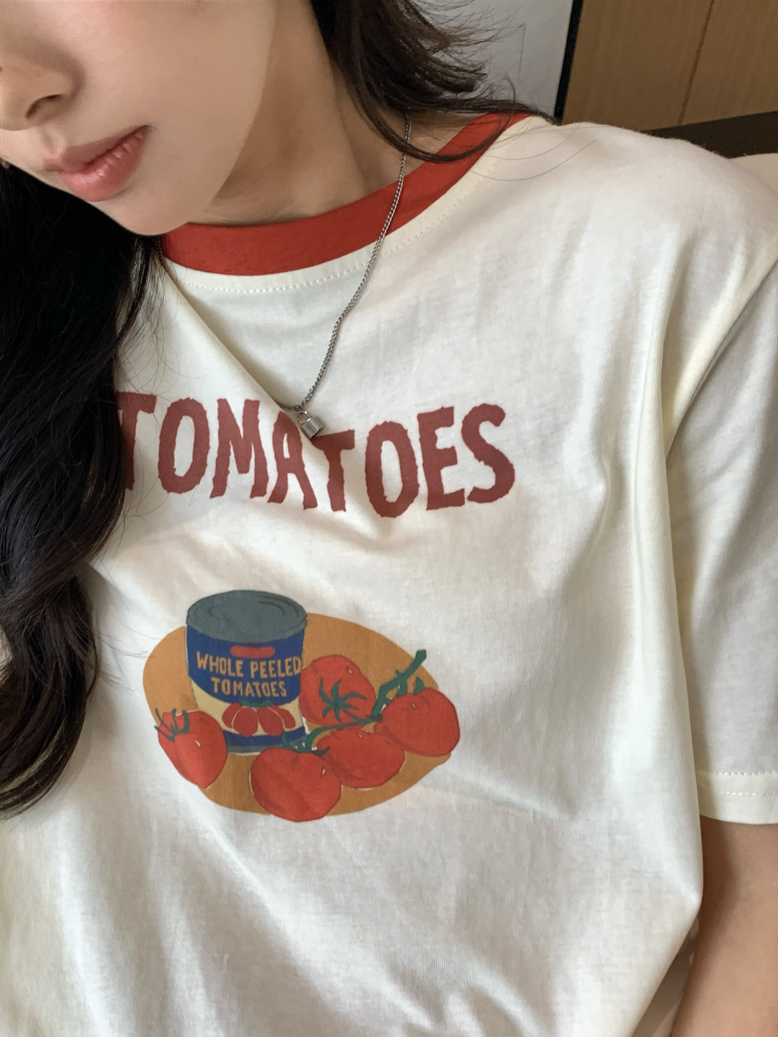 配色ルーズ半袖プリントTシャツ | 詳細画像20