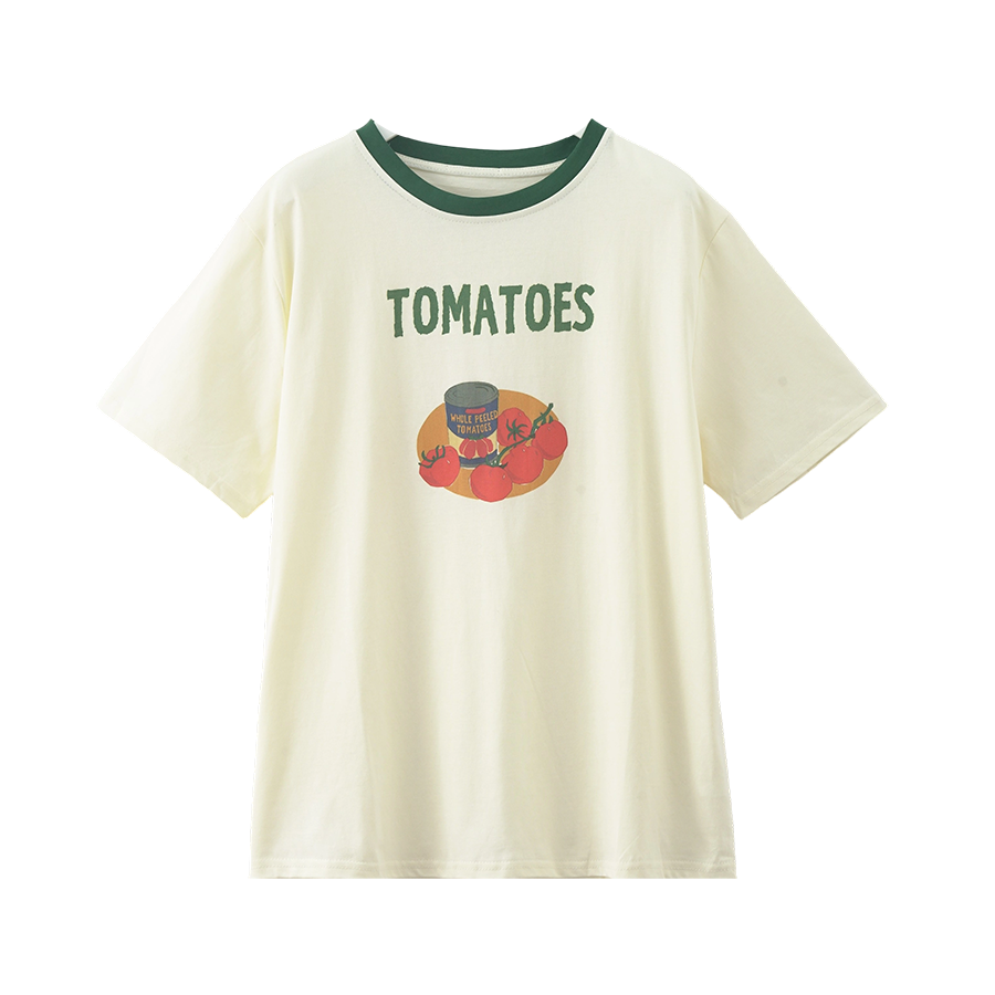 配色ルーズ半袖プリントTシャツ | 詳細画像28