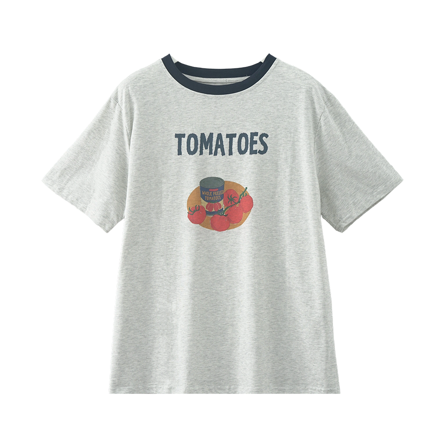 配色ルーズ半袖プリントTシャツ | 詳細画像32