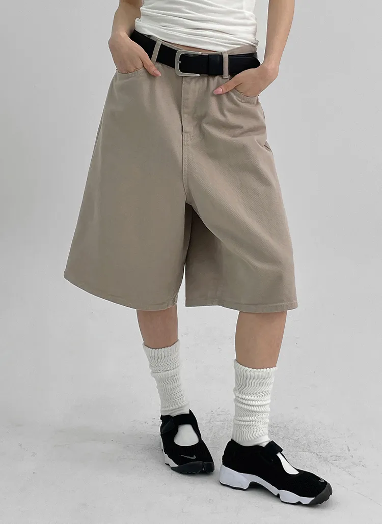 コットンバミューダショートショートパンツ | blackup | 詳細画像1