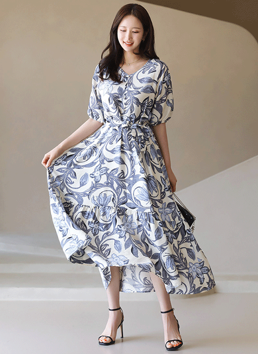 RALPH LAUREN シルク100 花柄 シフォン ワンピース マーメイド ストラップ付フレア花柄ワンピース | レディースファッション通販 - DHOLIC