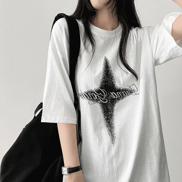 ボクシー半袖プリントTシャツ | hijjoo | 詳細画像1