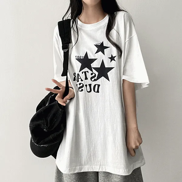 半袖オーバーサイズプリントTシャツ | hijjoo | 詳細画像1