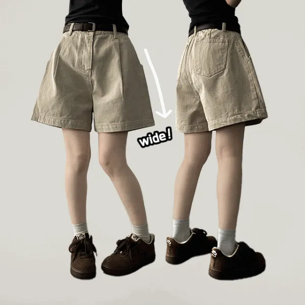 コットンツータックショートパンツ | hijjoo | 詳細画像1