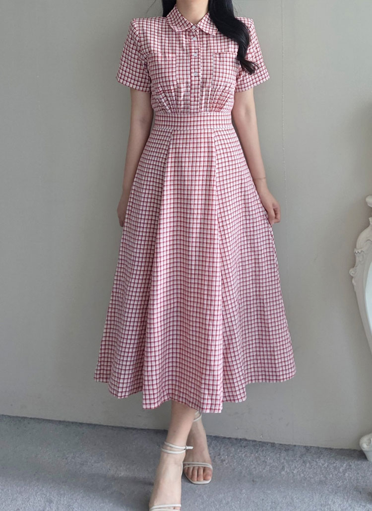 THOM BROWNE☆チェック ツイード コットン ワンピース LADIES THOM BROWNE☆チェック ツイード コットン ワンピース LADIES