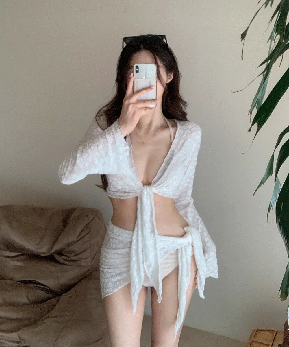 カップ付リブエンボスホルターネックビキニ | wannabemuse | 詳細画像1