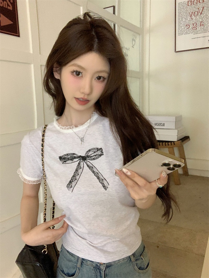 フリルプリントリボン柄Tシャツ | 詳細画像6