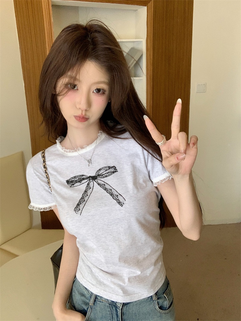 フリルプリントリボン柄Tシャツ | 詳細画像7
