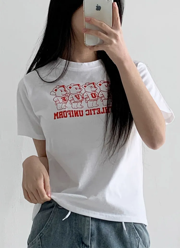 ラウンドネック半袖プリントTシャツ | 詳細画像1