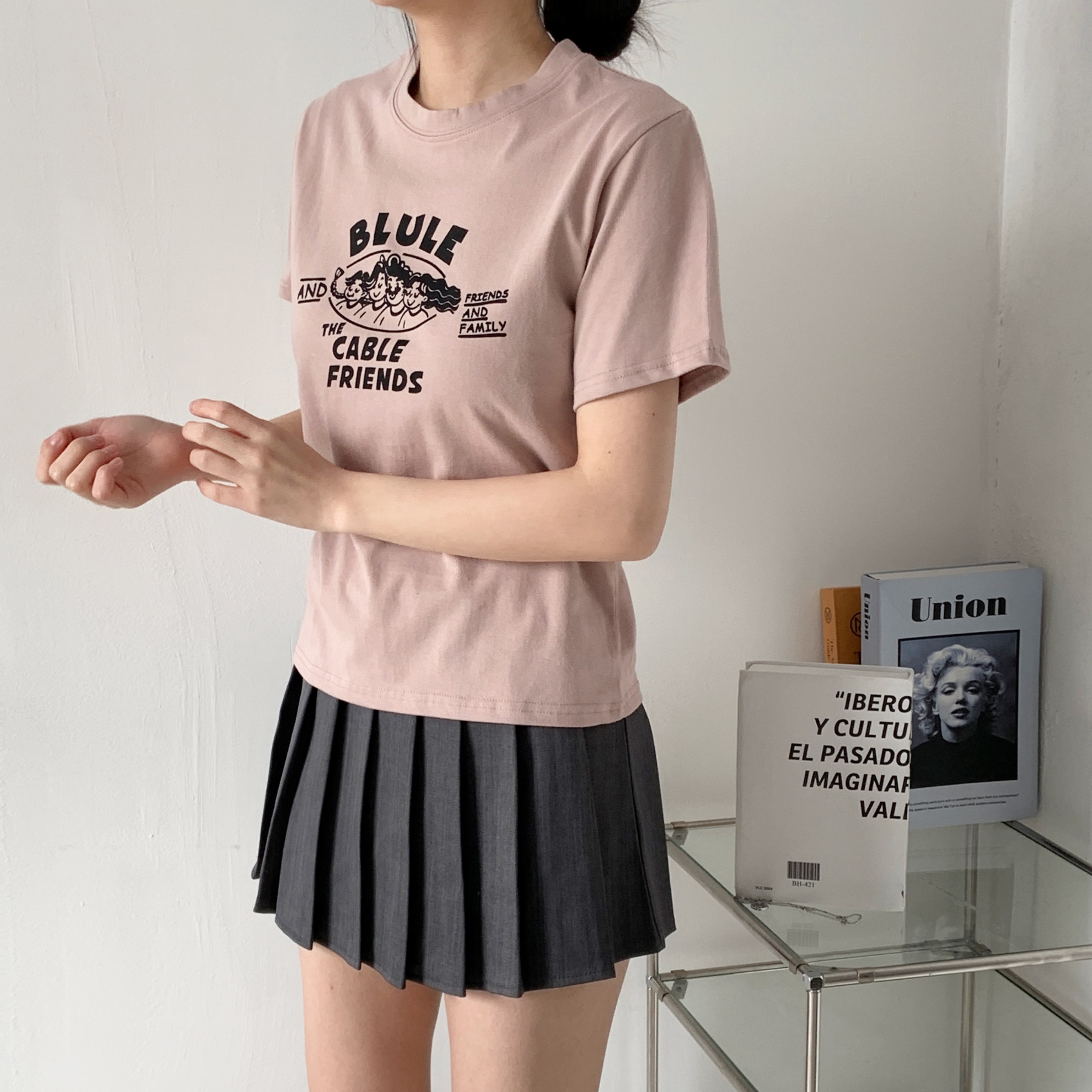 ラウンドネックプリントTシャツ | 詳細画像8