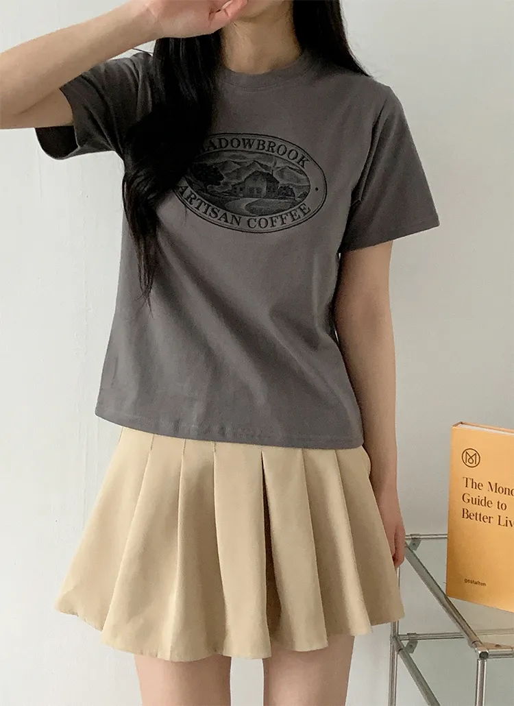 ラウンドネックプリントTシャツ | 詳細画像1