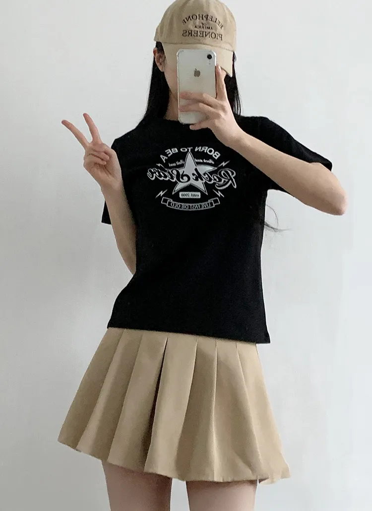 ラウンドネックプリントTシャツ | 詳細画像1