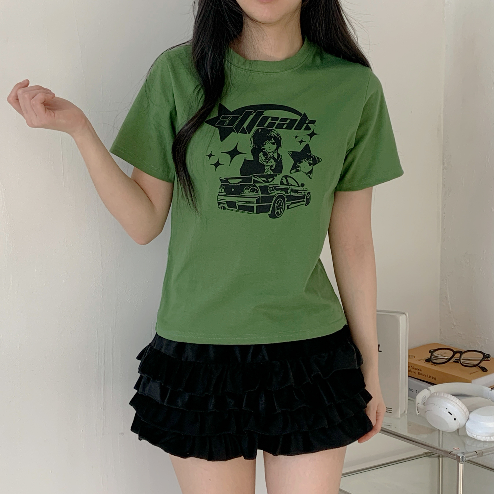 ラウンドネック半袖プリントTシャツ | 詳細画像2