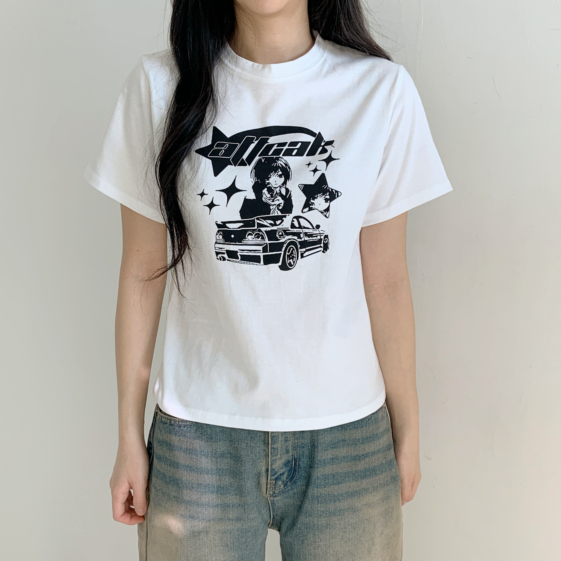 ラウンドネック半袖プリントTシャツ | 詳細画像4