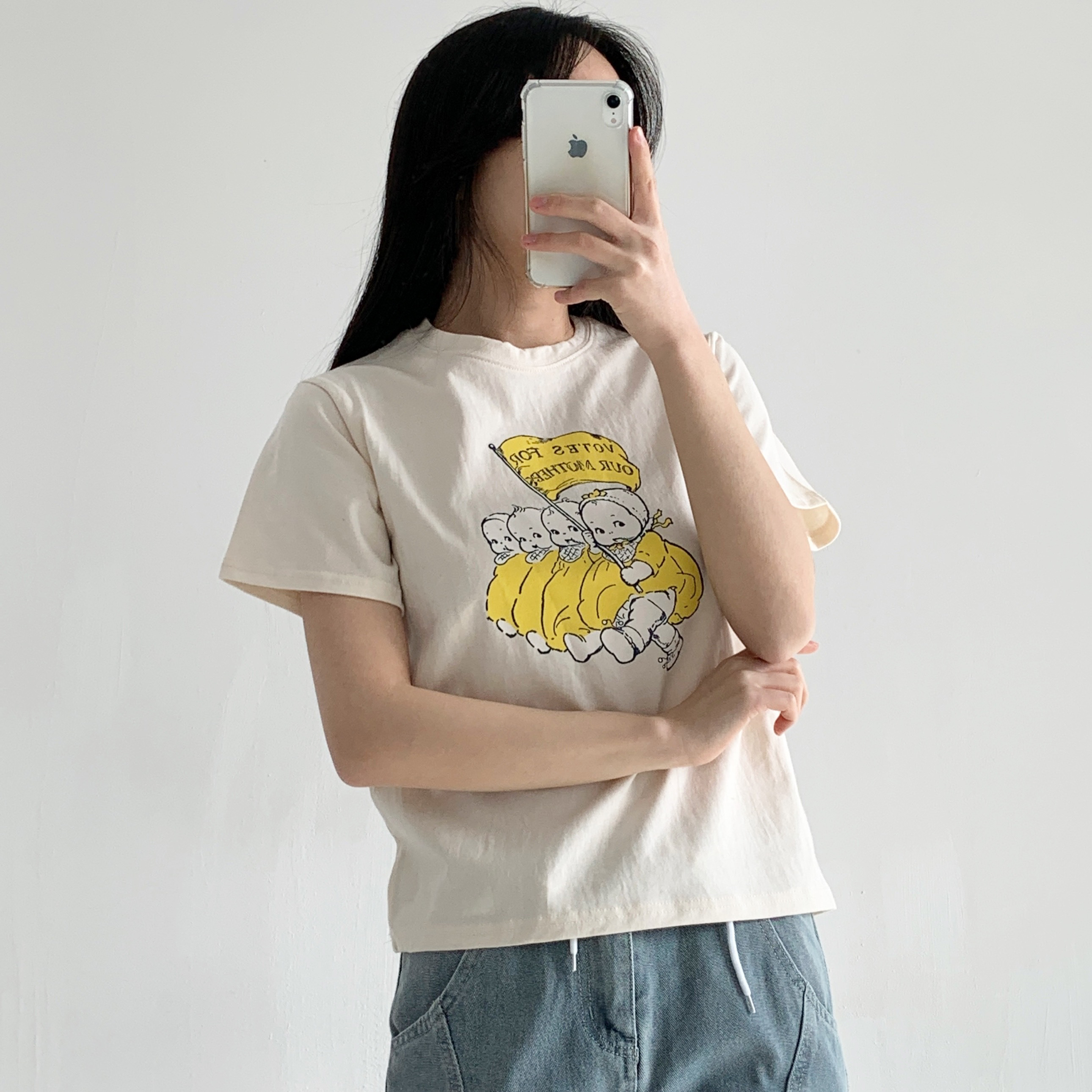 ラウンドネックプリントパステルTシャツ | 詳細画像2