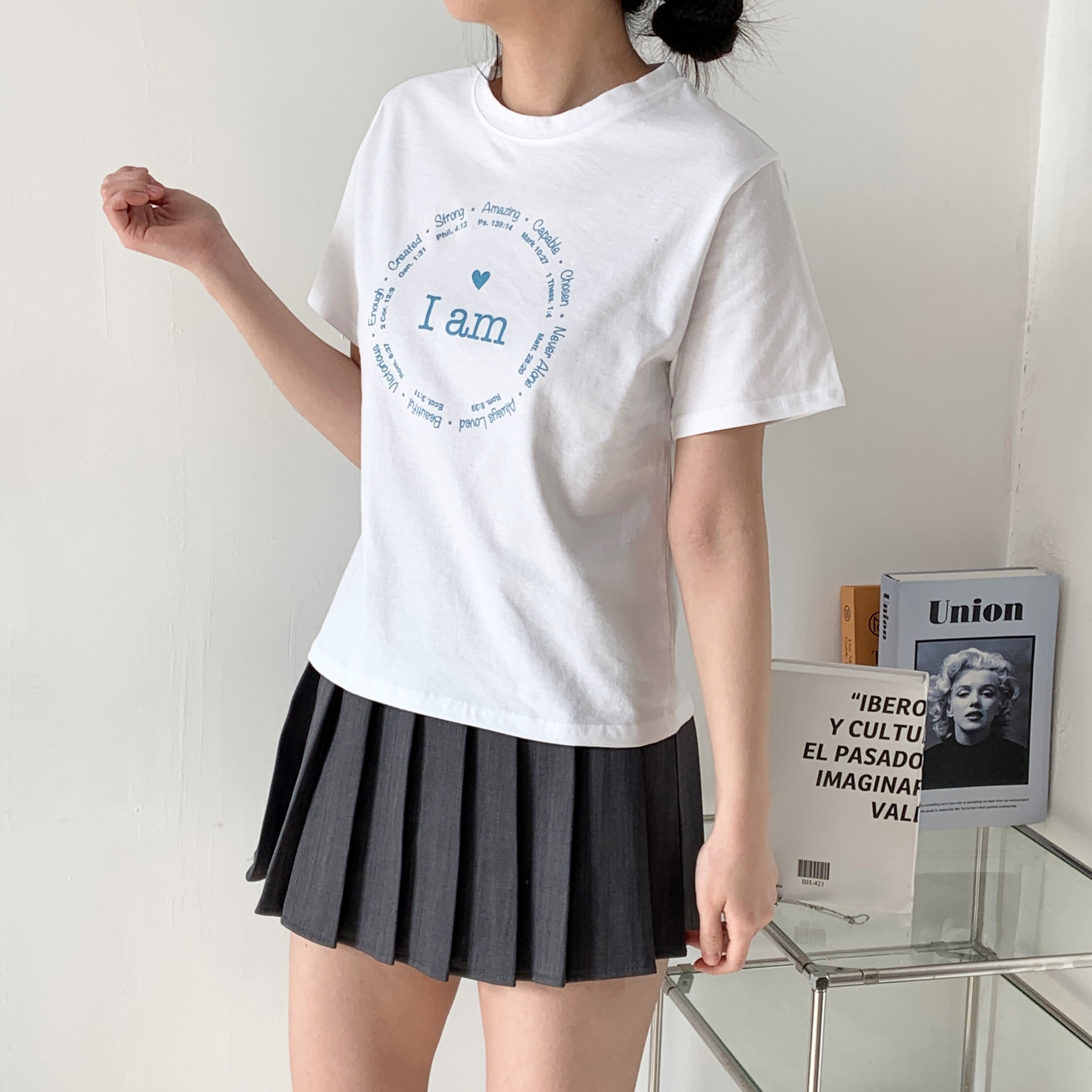 ラウンドネック半袖プリントTシャツ | 詳細画像2