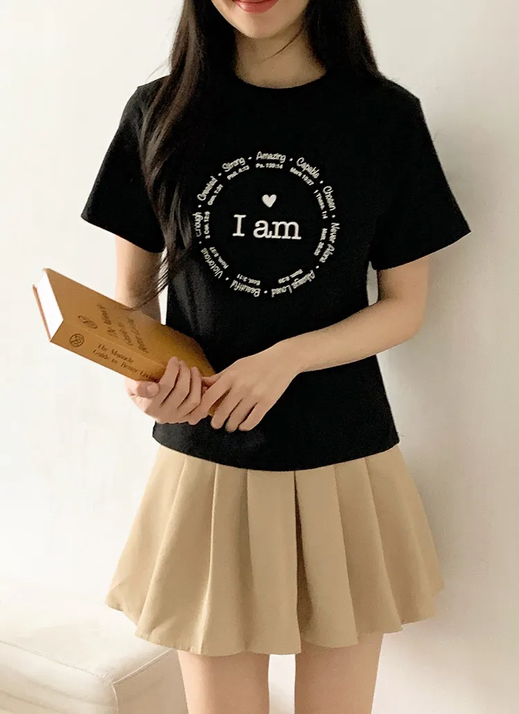 ラウンドネック半袖プリントTシャツ | 詳細画像1