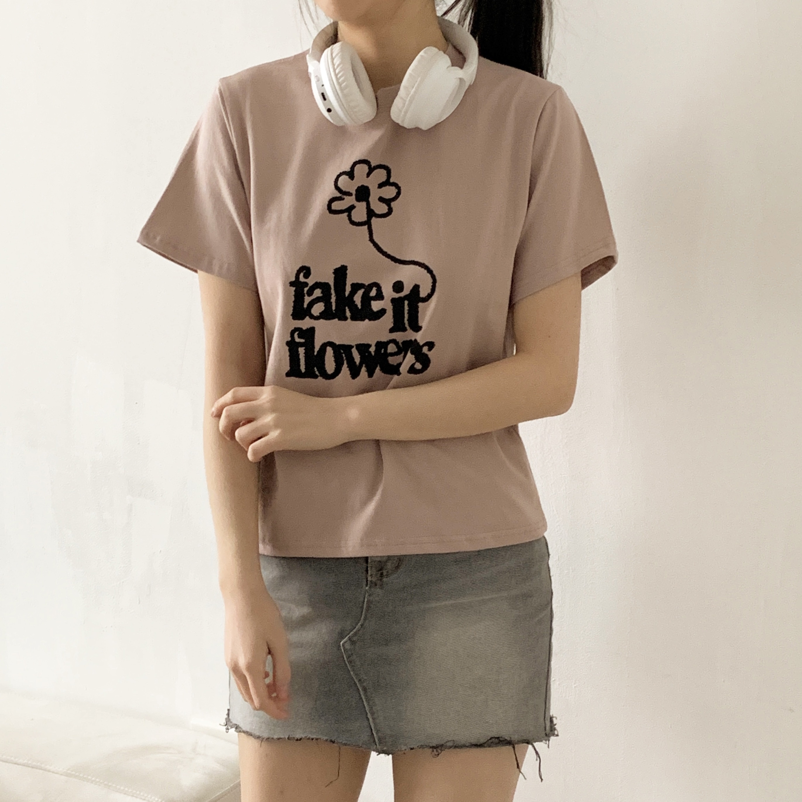 ラウンドネック半袖プリントTシャツ | 詳細画像5