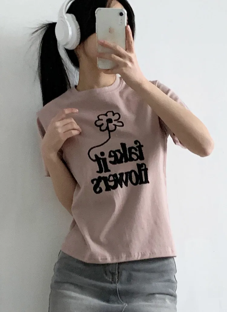 ラウンドネック半袖プリントTシャツ | 詳細画像1