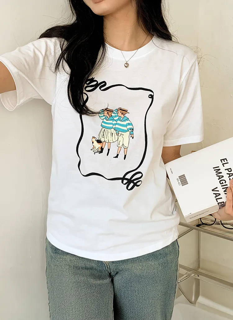 ルーズ半袖プリントTシャツ | 詳細画像1