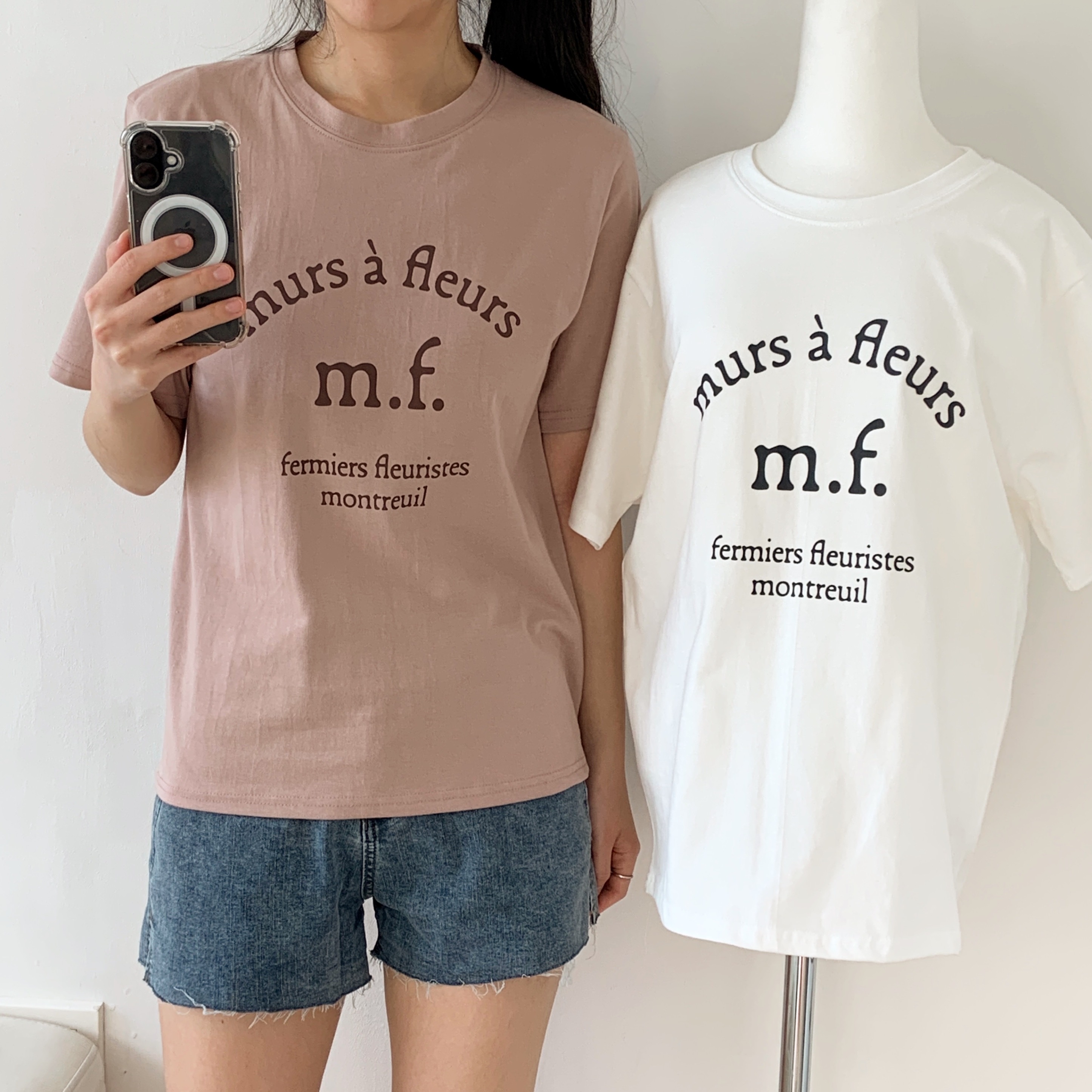 ルーズ半袖プリントカラーTシャツ | 詳細画像3